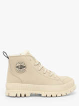 Enkellaarsjes Uit Leder Palladium Beige women 74353210